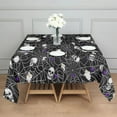 thumbnail image 3 of Halloween Spider Web and Skulls Pattern Square Tablecloth,Waterproof Square Table Cover,Wipeable Spillproof Washable Table Cover for Home Kitchen Party Decor 42"X42"(107x107cm), 3 of 6