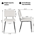 thumbnail image 5 of Homy Casa Dining Chair  Minimalist Side Chair for Kitchen Living Room Bedroom, Beige (Set of 4), 5 of 11