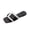 .Black, variant on Agkizg Womens Indoor Outdoor Slides, Beach Walking Sandals, Colorblock Squares Open Toe Flat Slide Sandals Casual Indoor Outdoor Daily Slippers