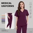 thumbnail image 2 of VIAOLI Women's Scrubs Set - Stretchy Medical Uniform with Pockets, for Nurses & Doctors, S-XXL, Multi-Color, 2 of 6