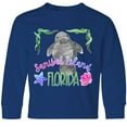thumbnail image 3 of Inktastic Sanibel Island Florida Cute Swimming Manatee Long Sleeve Youth T-Shirt, 3 of 5