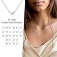 thumbnail image 4 of Collar de plata de ley 925 con inicial de corazón letra H Silvora♥, 4 of 8
