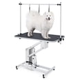 thumbnail image 1 of 43.3" Hydraulic Dog Grooming Table, 350Lbs Heavy-Duty Pet Grooming Table, Adjustable Overhead Arm & Noose 22"-39", White, 1 of 7