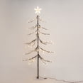 thumbnail image 2 of Patch Magic LED-04-FIR 5 ft. Brown Artificial Snow Star Christmas Tree with 144 LED, 2 of 5