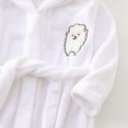 thumbnail image 5 of HFHAPW Boys Hooded Bathrobe Kids Plush Fuzzy Fleece Robe Teen boy Soft Spa Robe Girls Sleepwear pajamas Toddler Nightgown 18-24M 2-14T(White,2-3 Y), 5 of 6
