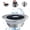 Light Silver, variant on FEOYA Sink Strainer Kitchen Drain Sink Stopper Stainless Steel Clean Sink Strainer Anti-Clogging Pop-Up Plugging Basket US Standard with Handle Filtered for Depths Greater Than 3.5cm Upgraded