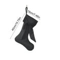 thumbnail image 3 of Mecorevxz Christmas Tree Bow Pattern Xmas Stockings 15 Inches Canvas with Faux Fur Suitable for Fireplace Hanging Stockings,Christmas Gifts(Black), 3 of 7
