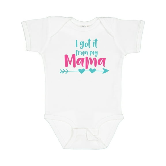 Inktastic I Got It from My Mama, Mom, Mother, Arrow, Hearts Boys or Girls Baby Bodysuit