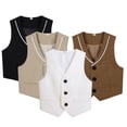 thumbnail image 5 of MXIEZI 2-15Y Toddler Baby Boys Slim Fit Formal Suit Vest Kids V-Neck Dress Waistcoat for Suit or Tuxedo Wedding Party, 5 of 6