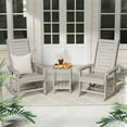 thumbnail image 3 of FODINGHILL Outdoor Rocking Chair,HDPE Oversized Rocking Outdoor Chair,High Back Rocking Patio Chairs for Porch Garden Balcony,Wood, 3 of 10