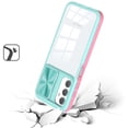 thumbnail image 3 of For Motorola Moto G Stylus 5G 2024 Fusion Transparent Clear Hybrid Case Cover - Pink/Blue, 3 of 3