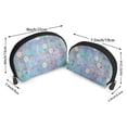 thumbnail image 2 of YFYANG 2 Piece Women's Portable Makeup Bags, Dreamy Vintage Snowflake Clutch Travel Toilet Bags Cosmetic Organizer, 2 of 7