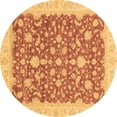 thumbnail image 1 of Ahgly Company Indoor Round Oriental Brown Traditional Area Rugs, 6' Round, 1 of 4