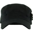 thumbnail image 3 of Vintage Distressed Cadet Army Military Fitted Botton Cap Basic Everyday Castro Radar Hat, 3 of 7