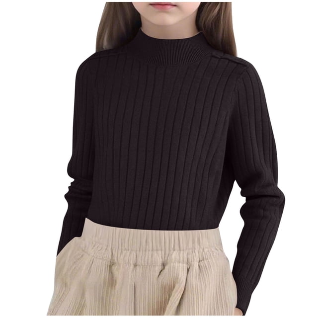 Long Sweater Dress Solid Long Sleeve Sweater Base Shirt Medium Large Casual Knitted