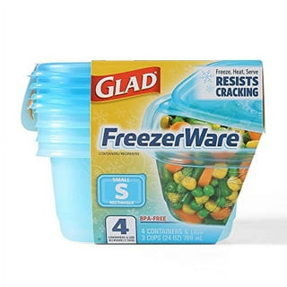 Glad Gladware Entree Plastic Square Containers with Lids, 25 Ounce, 5 Count  (Pack of 1)