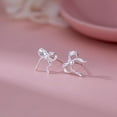 thumbnail image 5 of 925 Sterling Silver Bow Stud Earrings for Women Teens Bow Ribbon Earrings Stud Bowknot Earrings, 5 of 12
