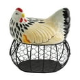 thumbnail image 3 of Cesta para huevos de gallina, contenedor de almacenamiento de huevos, decoración decorativa de cocina, soporte para huevos de gallina, soporte para hierro colorido, 3 of 8