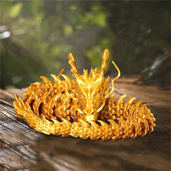 1pc 3D Printing Chinese Dragon Landscaping Ornaments Handicrafts Joints Movable Creative Figure Decoration  Gift