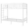 thumbnail image 6 of Zimtown Twin over Twin Steel Bunk Beds Frame,14.8" Height Guardrail, Bedroom Dorm Room for Kids Adult Children, White, 6 of 10
