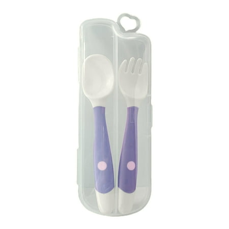 

HIABIO Baby Children Spoon Fork Set Soft Bendable Scoop Fork Kit Tableware Toddler Training Feeding Cutlery