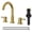 Brushed Gold, variant on TVOFEK Bathroom Faucet 3 Hole, Matte Black Bathroom Sink Faucet with Pop Up Drain, 8 inch Widespread Faucet with 360° Swivel Spout for Vanity, RV, Lavatory, Farmhouse