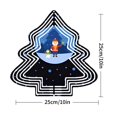 thumbnail image 3 of Metal Hanging Christmas Tree Wind Decorations - Festive Garden Spinners with Snowy Scene Snowman Design, 3 of 7