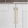 thumbnail image 3 of Gamvdout Golden Cabinet Pulls Kitchen Cabinet Extended Wardrobe Handle Brushed Brass Knobs for Chest of Drawers Kitchen Door Knobs Hardware Parts, 3 of 9