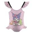 thumbnail image 5 of Kuromi And My Melody Girls One Piece Swimsuits Hawaiian Summer Swimwear Beach Bathing Suit Outfits, 5 of 7
