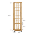 thumbnail image 2 of MoNiBloom Bamboo 5 Tiers Open Rotating Bookcase, Display Organizer Shelf, Natural, for Home, 2 of 10