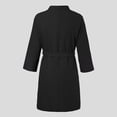 thumbnail image 3 of Mens Linen Cotton Robe Shawl Long Sleeve Kimono Spa Bath Robe Soft Bathrobe Pajamas Sleepwear, 3 of 3