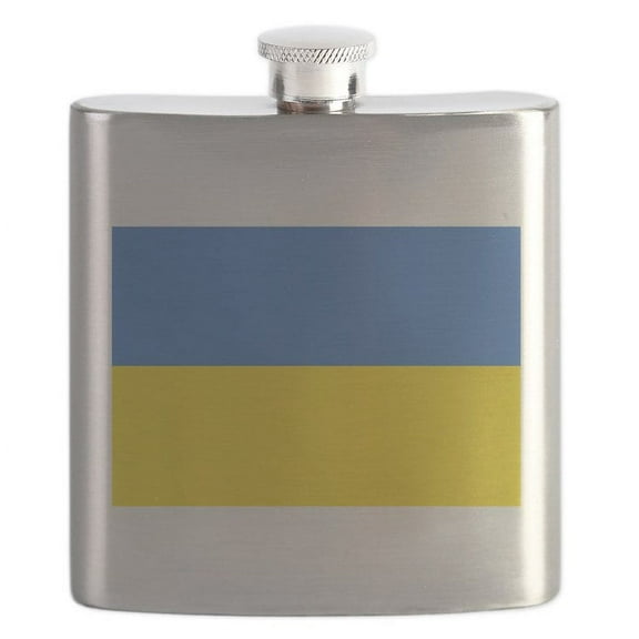 CafePress - Ukraine Flag - Stainless Steel Flask, 6oz Drinking Flask