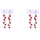 thumbnail image 4 of Guardurnaity 1 par de pendientes colgantes de cristal accesorios de regalo de joyería de fiesta rojo Type2 NO2, 4 of 6