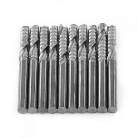 

End Mill Set Single Flute End Mill 10pcs Hardness For PVC For Acrylic
