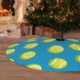 thumbnail image 6 of KLL 30" Christmas Tree Skirt Ball Tennis Xmas Tree Skirts Mat for New Year Xmas Holiday Party Indoor Outdoor Home Decoration, 6 of 7