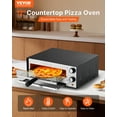thumbnail image 2 of VEVOR Electric Pizza Oven, 12-inch Countertops Pizza Ovens, 572°F Max Temp, 1450W Indoor Pizzas Maker w/Timing & Temp Control, Pizza Cooker w/Dual Heat Tube, Crumb Tray, for Diner and Home Kitchen, 2 of 9