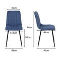 thumbnail image 5 of Set de 4 Sillas Comedor Cómodas, Color Azul, 5 of 5