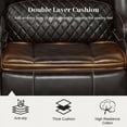 thumbnail image 5 of LOBERFVE Recliner Sofa Set with 2-Tier Cushion, 2+1 Pieces in Living Room, 2 Seater Reclining Loveseat Leather with Removable Console, 1 Oversize Recliner Chair Sofa Seat, Brown, 5 of 9