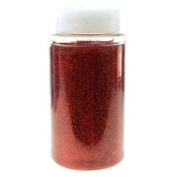 Fine Glitter Bottle, 1-Pound BULK, Red