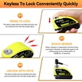 thumbnail image 4 of HLONK Disc Brake Lock Rechargeable Motorcycle Alarm with 120db Alarm Sound Anti-theft Wheel Disk Lock for 7mm Pin with 6ft Reminder Cable for Motorcycles Bicycles, 4 of 7