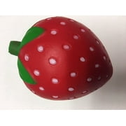 Cp You Get 1 Cute Jumbo Red Strawberry Slow Rising Squishy Toy Extra Soft 4.5"
