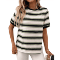 thumbnail image 3 of Camisetas de Corta con Bloques de Color A Rayas Negras M, 3 of 7