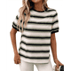 thumbnail image 3 of Camisetas de Corta con Bloques de Color A Rayas Negras M, 3 of 7
