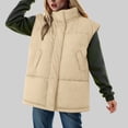 thumbnail image 2 of adviicd Womens Puffer Vests Fall Fashion Jackets Puffy Outfits 2025 Trendy Sleeveless Coats Outerwear Winter Clothes (White, XL), 2 of 8