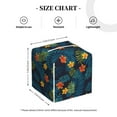 thumbnail image 3 of Uemuo Hawaiian Style Tissue Box Cover Holder, Square with Bottom Belt - PVC Leather Decorative Organizer for Tabletop, Bathroom, Car, Office, 3 of 8