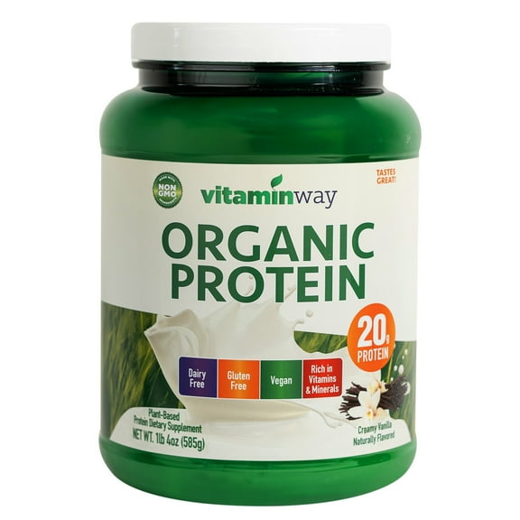 Vitamin Way Organic Protein Powder Vanilla  - 20g of Non-GMO, Gluten Free Plant Protein