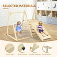 thumbnail image 5 of JOYMOR kids Pikler Triangle Climber Arch Rocker with Cushion Sensory Table Set, Climbing Toys ,Basin & Blackboard, 5 of 14
