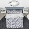 thumbnail image 3 of Designart 'Floral Pattern in Purples and Blues' Traditional Duvet Cover Set, 3 of 4