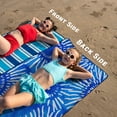 thumbnail image 3 of Gogreen Quick Dry Sand Free Beach Towel for Travel Pool Lightweight 71x32 In Absorbent Microfiber Oversized Towels Yoga Bath Camping Sport - Stylish Unique Gift - Blue Floral, 3 of 9