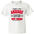 thumbnail image 3 of Inktastic That's My Awesome Brother Out There with Soccer Balls Youth T-Shirt, 3 of 5